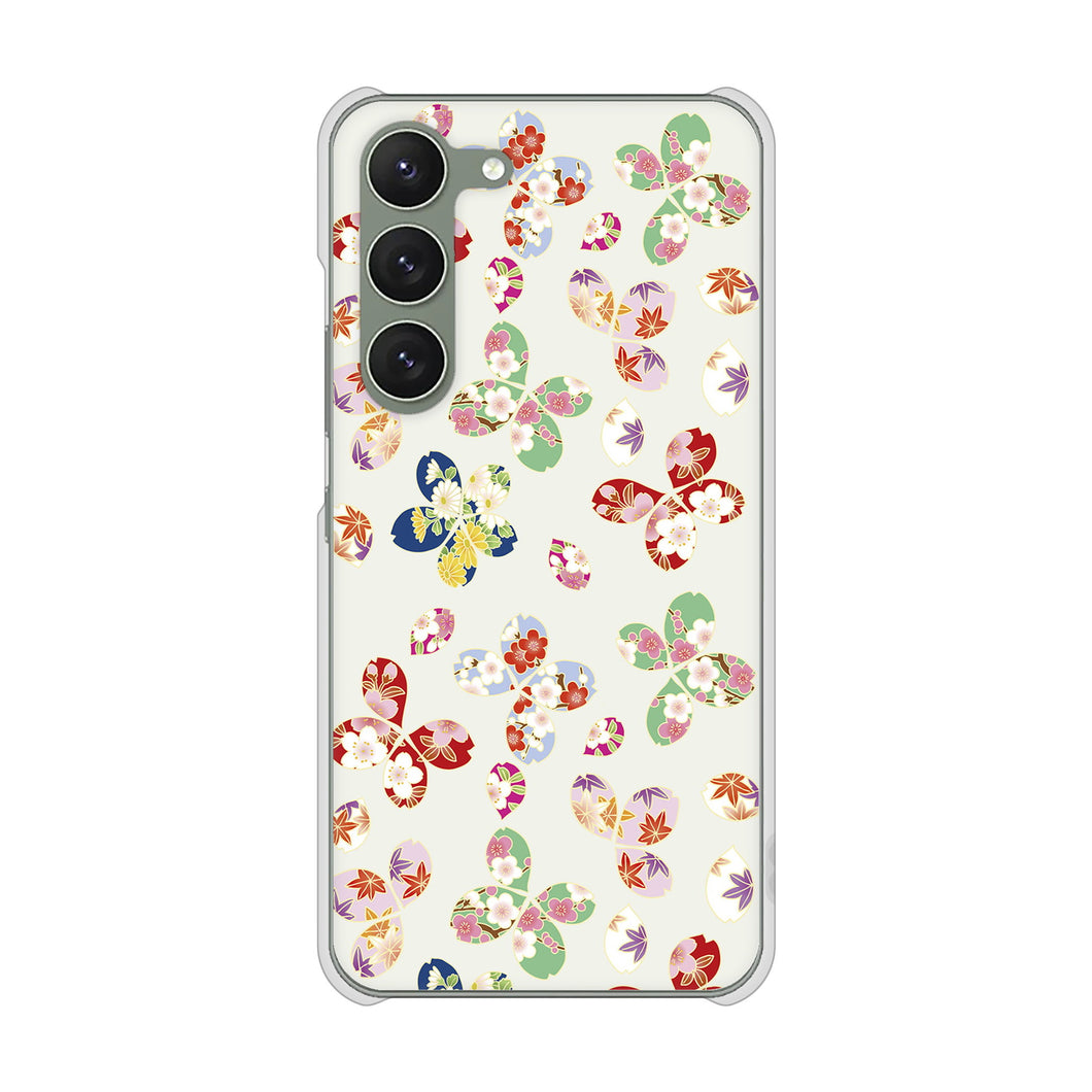Galaxy S23 SC-51D docomo 高画質仕上げ 背面印刷 ハードケース 和花柄