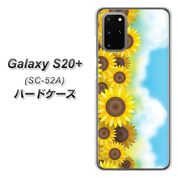 docomo ギャラクシーS20+ SC-52A 高画質仕上げ 背面印刷 ハードケース【148 ひまわり畑】