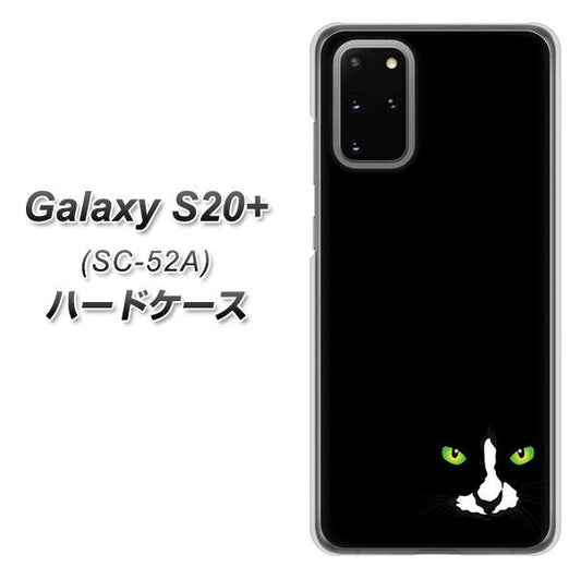 docomo ギャラクシーS20+ SC-52A 高画質仕上げ 背面印刷 ハードケース【398 黒ネコ】