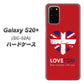 docomo ギャラクシーS20+ SC-52A 高画質仕上げ 背面印刷 ハードケース【SC804 ユニオンジャック ハートビンテージレッド】