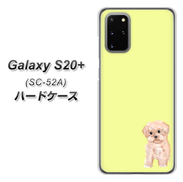 docomo ギャラクシーS20+ SC-52A 高画質仕上げ 背面印刷 ハードケース【YJ064 トイプードルアプリコット（イエロー）】