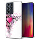 docomo ギャラクシーS21 ウルトラ 5G SC-52B 強化ガラス＆TPUスマホケース ガラプリ【007 スタイリッシュハート】