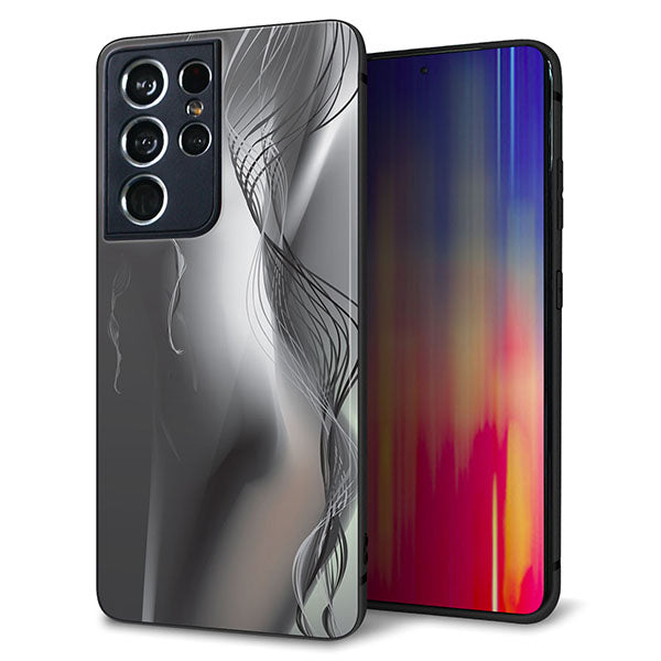 docomo ギャラクシーS21 ウルトラ 5G SC-52B 強化ガラス＆TPUスマホケース ガラプリ【566 ボディウォール】