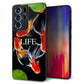 docomo ギャラクシーS21 ウルトラ 5G SC-52B 強化ガラス＆TPUスマホケース ガラプリ【MA958 金魚 C】