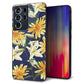 docomo ギャラクシーS21 ウルトラ 5G SC-52B 強化ガラス＆TPUスマホケース ガラプリ【SC893 ボタニカル デイジー＆リリー】