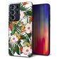 docomo ギャラクシーS21 ウルトラ 5G SC-52B 強化ガラス＆TPUスマホケース ガラプリ【SC895 ボタニカル フォレスト】