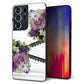 docomo ギャラクシーS21 ウルトラ 5G SC-52B 強化ガラス＆TPUスマホケース ガラプリ【YI888 フラワー９】