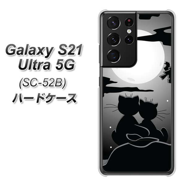 docomo ギャラクシーS21 ウルトラ 5G SC-52B 高画質仕上げ 背面印刷 ハードケース【342 月夜の二人】