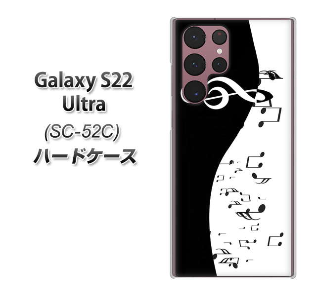 Galaxy S22 Ultra SC-52C docomo 高画質仕上げ 背面印刷 ハードケース【114 モノトーンのリズム】