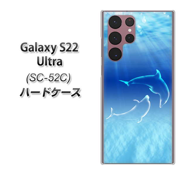 Galaxy S22 Ultra SC-52C docomo 高画質仕上げ 背面印刷 ハードケース【1048 海の守り神イルカ】