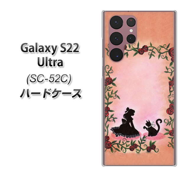 Galaxy S22 Ultra SC-52C docomo 高画質仕上げ 背面印刷 ハードケース【1096 お姫様とネコ（カラー）】