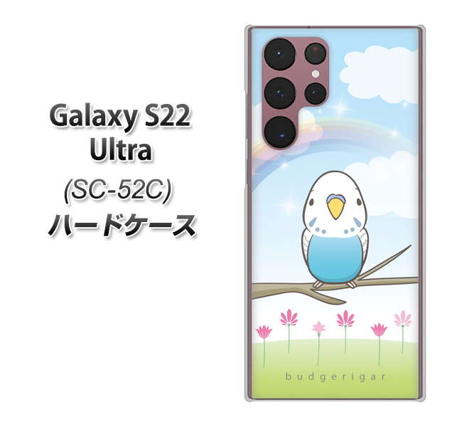 Galaxy S22 Ultra SC-52C docomo 高画質仕上げ 背面印刷 ハードケース【SC839 セキセイインコ ブルー】