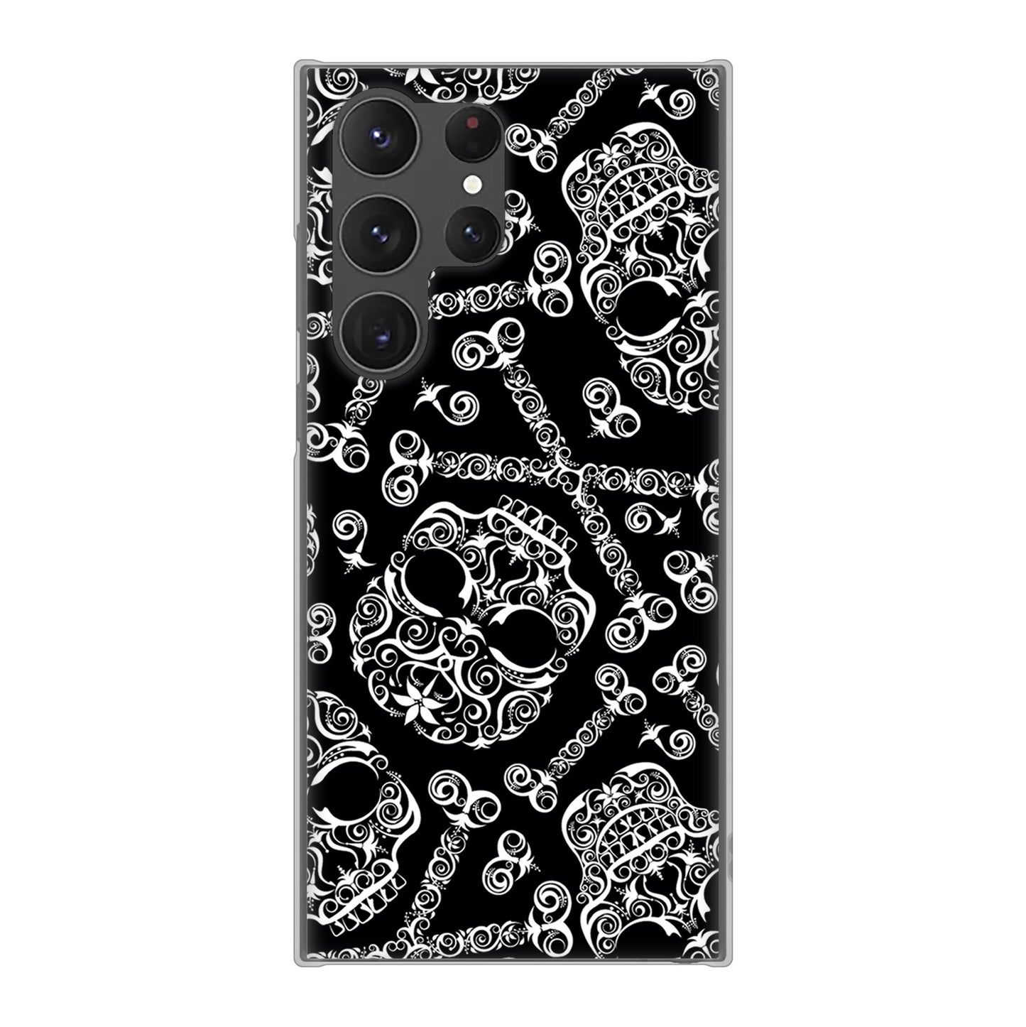 Galaxy S23 Ultra SC-52D docomo 高画質仕上げ 背面印刷 ハードケース 【363 ドクロの刺青】