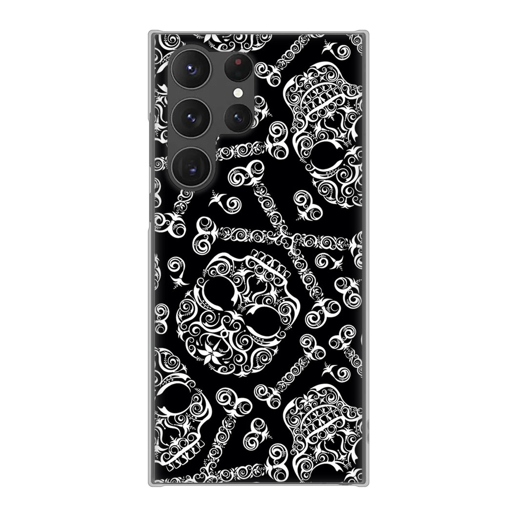 Galaxy S23 Ultra SC-52D docomo 高画質仕上げ 背面印刷 ハードケース 【363 ドクロの刺青】