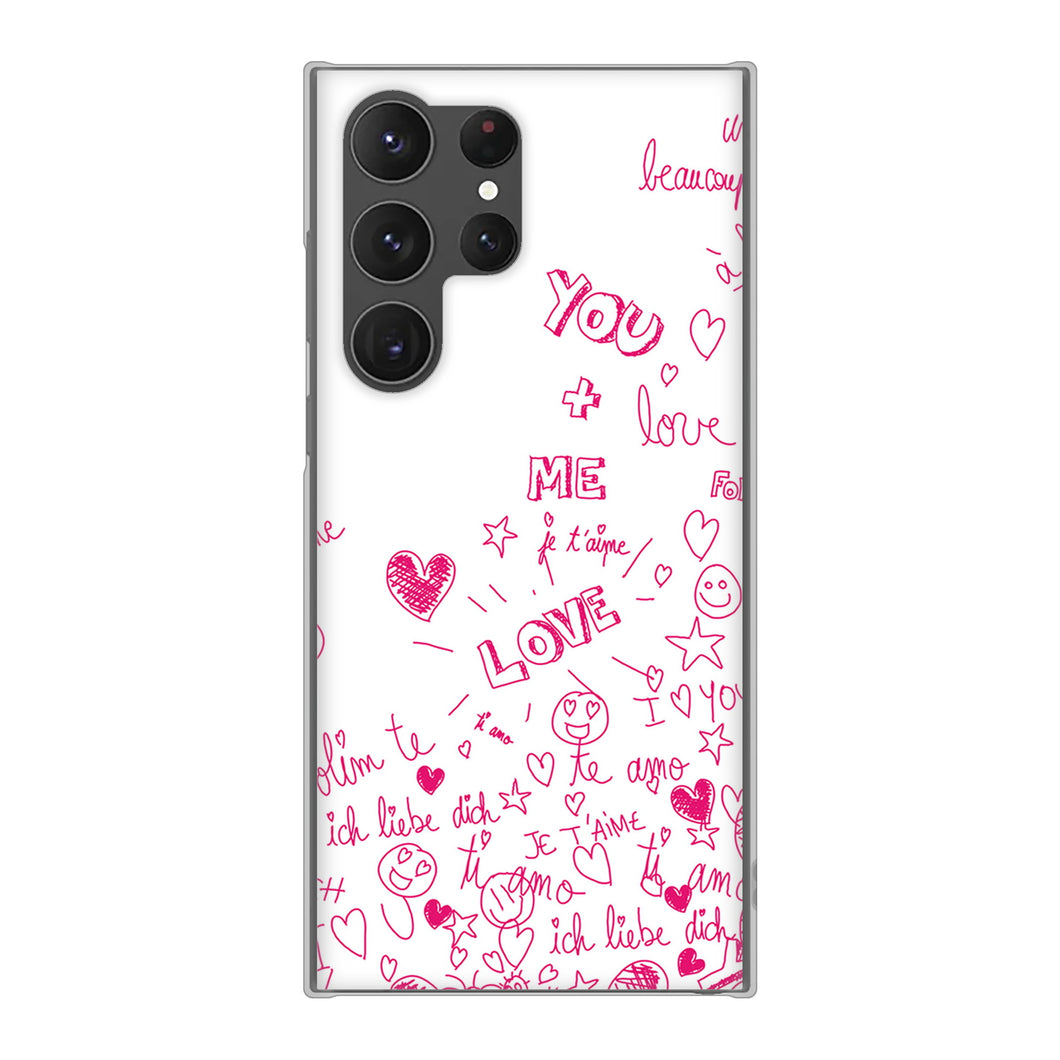 Galaxy S23 Ultra SC-52D docomo 高画質仕上げ 背面印刷 ハードケース プリティハート