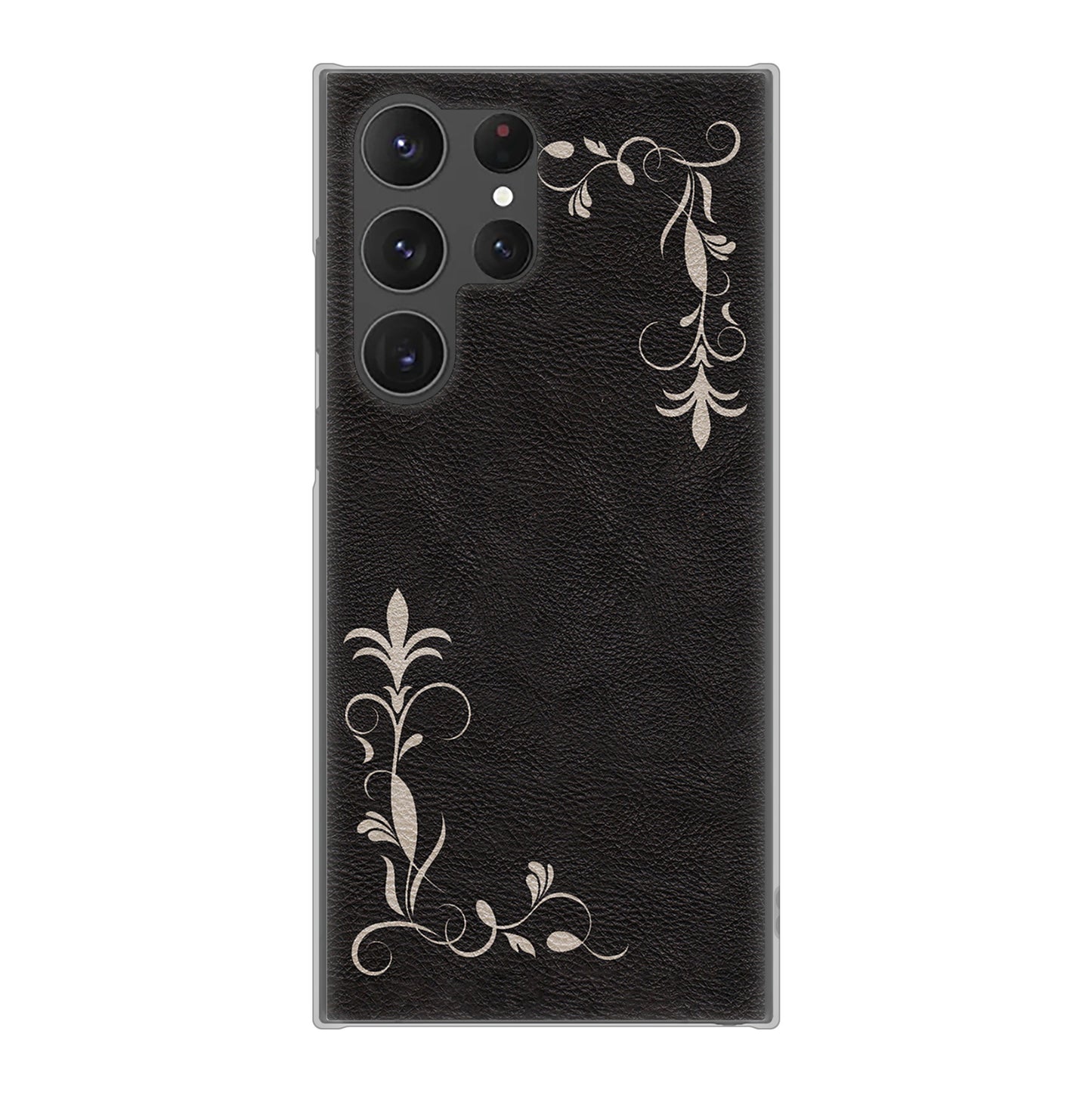 Galaxy S23 Ultra SC-52D docomo 高画質仕上げ 背面印刷 ハードケース 【EK825 レザー風グラスフレーム】
