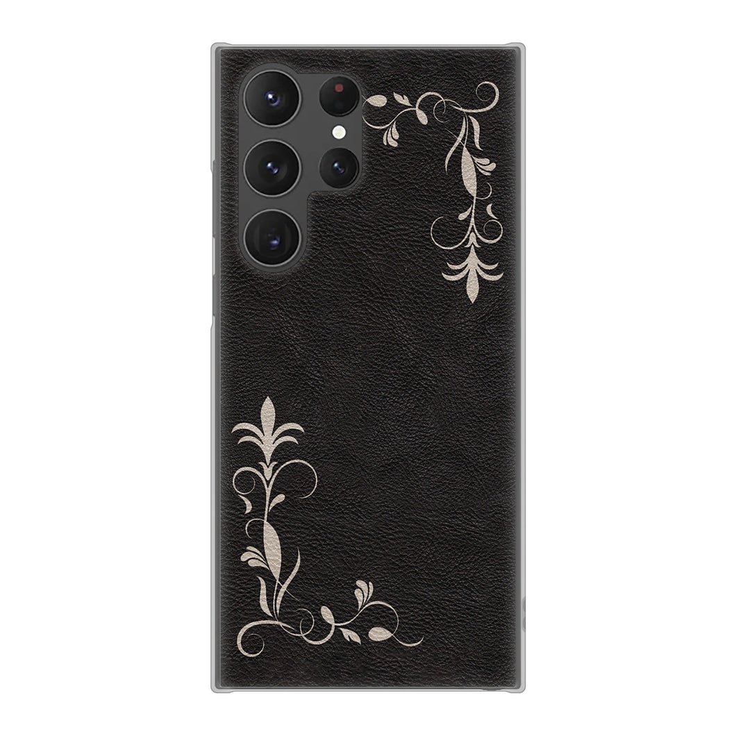 Galaxy S23 Ultra SC-52D docomo 高画質仕上げ 背面印刷 ハードケース 【EK825 レザー風グラスフレーム】