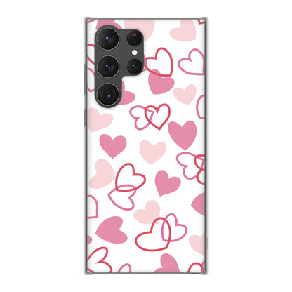 Galaxy S23 Ultra SC-52D docomo 高画質仕上げ 背面印刷 ハードケース ハートがいっぱい