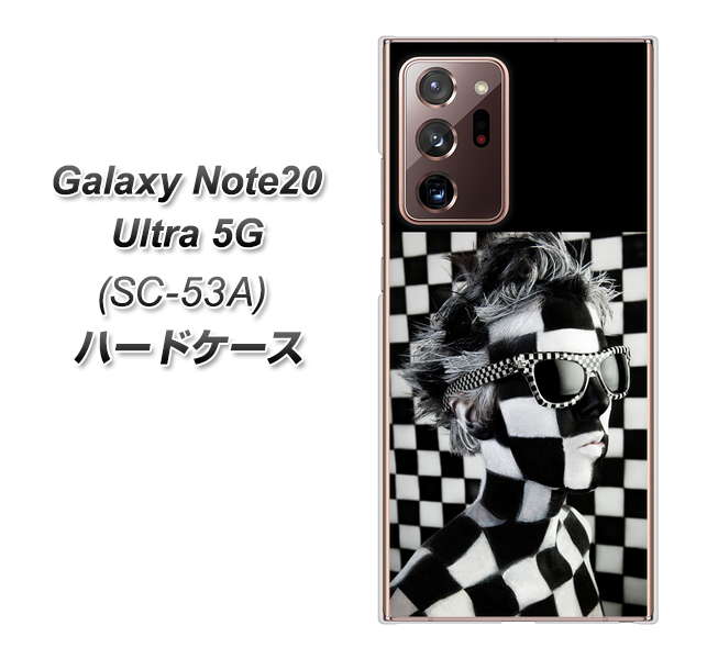 docomo ギャラクシー ノート20 ウルトラ 5G SC-53A 高画質仕上げ 背面印刷 ハードケース【357 bk&wh】