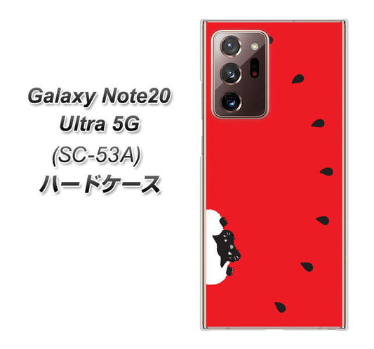 docomo ギャラクシー ノート20 ウルトラ 5G SC-53A 高画質仕上げ 背面印刷 ハードケース【IA812 すいかをかじるネコ】