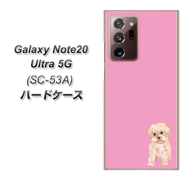 docomo ギャラクシー ノート20 ウルトラ 5G SC-53A 高画質仕上げ 背面印刷 ハードケース【YJ061 トイプードルアプリコット（ピンク）】