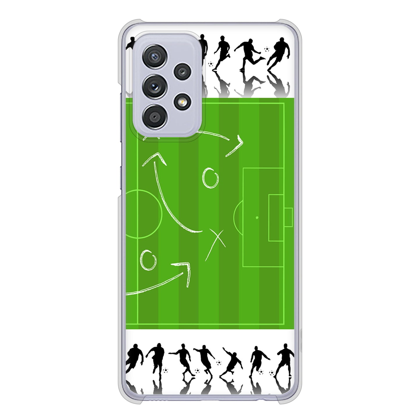 Galaxy A52 5G SC-53B 高画質仕上げ 背面印刷 ハードケース 【304 サッカー戦略ボード】