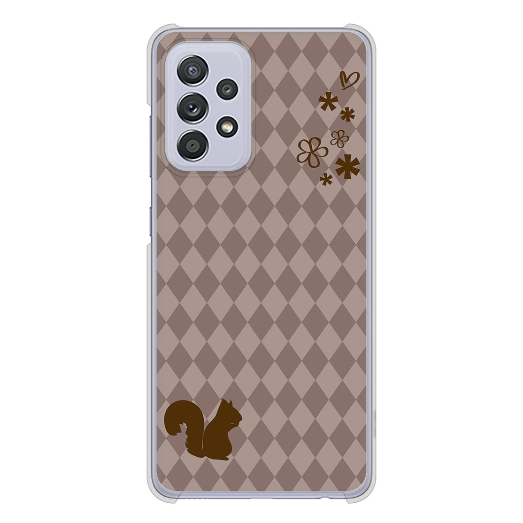 Galaxy A52 5G SC-53B 高画質仕上げ 背面印刷 ハードケース 【515 リス】