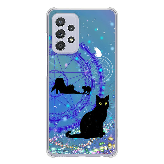 Galaxy A52 5G SC-53B 高画質仕上げ 背面印刷 ハードケース 魔法陣猫