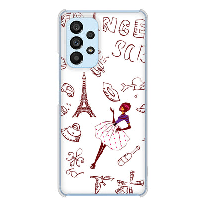 Galaxy A53 5G SC-53C docomo 高画質仕上げ 背面印刷 ハードケース LOVE フランス