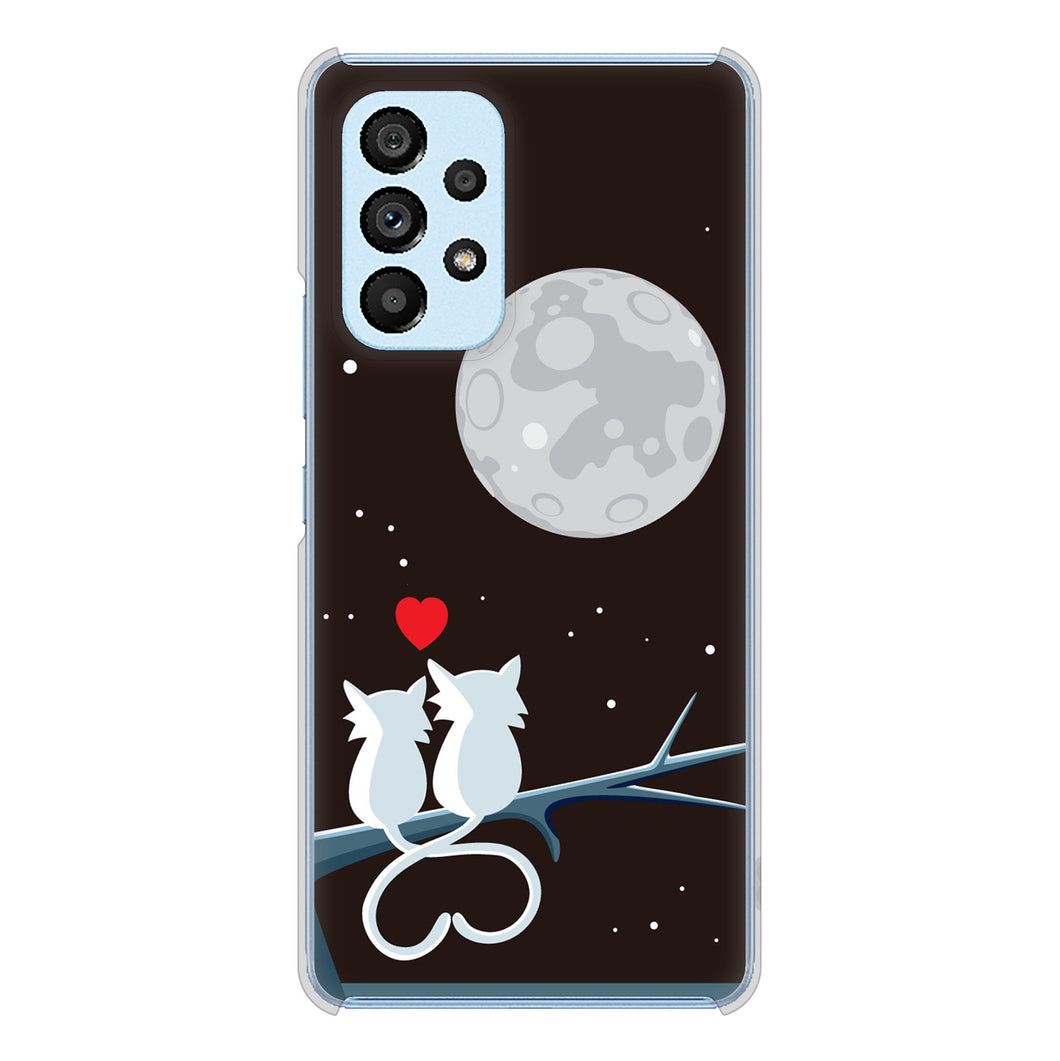 Galaxy A53 5G SC-53C docomo 高画質仕上げ 背面印刷 ハードケース 夜とネコ