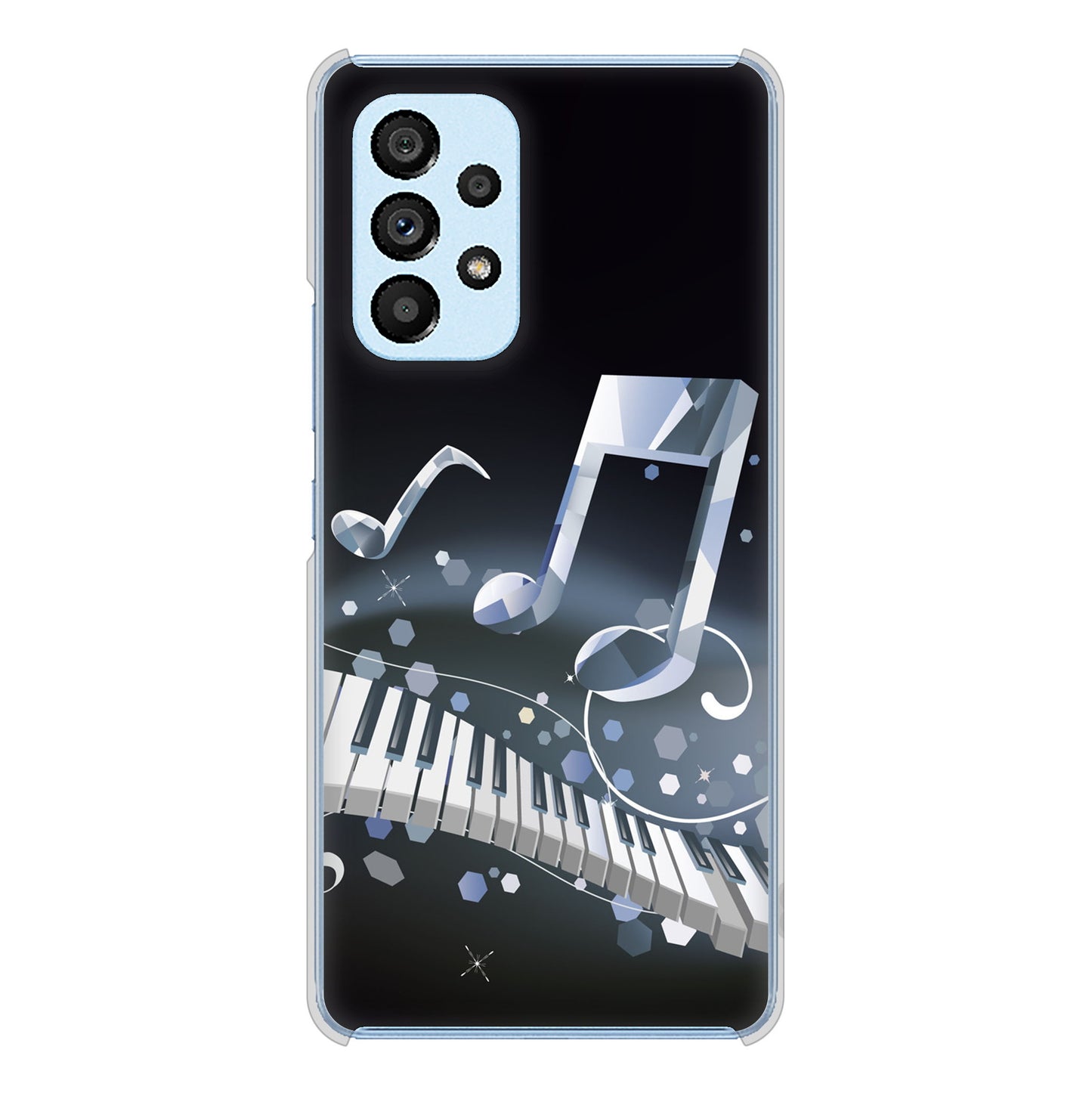 Galaxy A53 5G SC-53C docomo 高画質仕上げ 背面印刷 ハードケース 音符