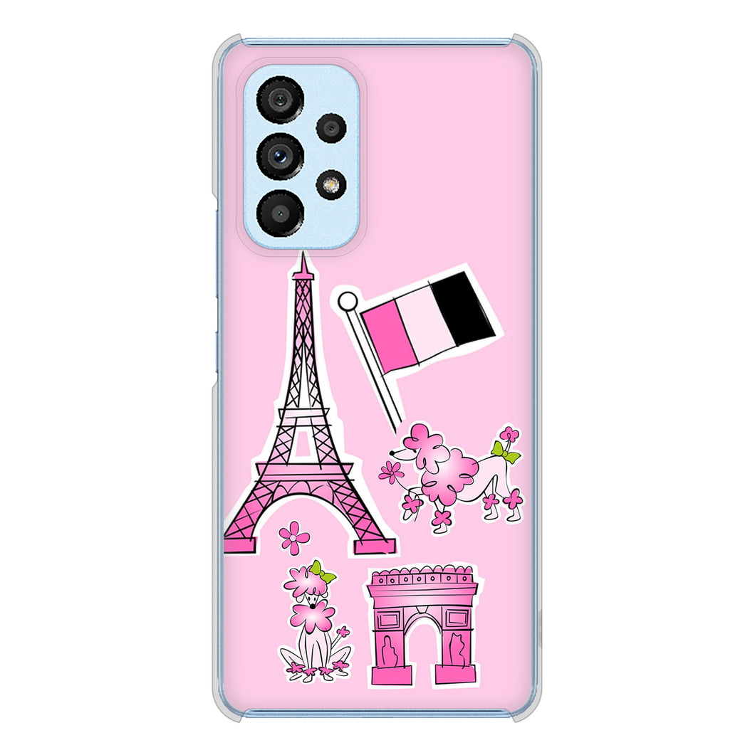 Galaxy A53 5G SC-53C docomo 高画質仕上げ 背面印刷 ハードケース LOVE フランス