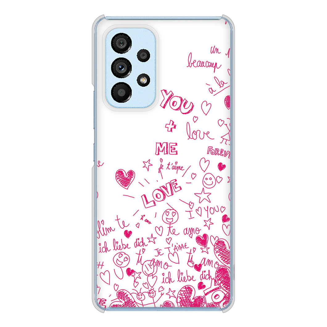 Galaxy A53 5G SC-53C docomo 高画質仕上げ 背面印刷 ハードケース プリティハート