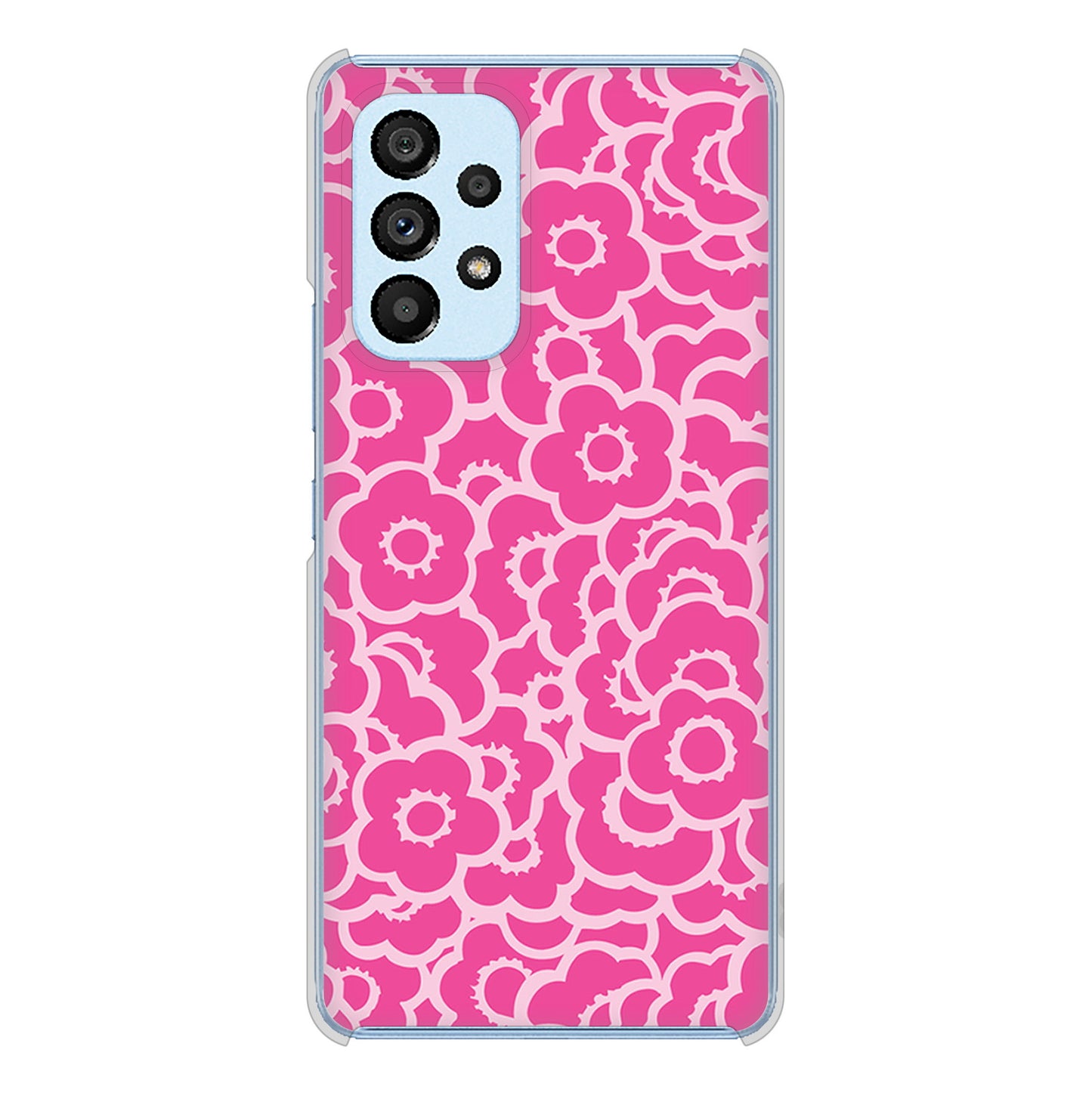 Galaxy A53 5G SC-53C docomo 高画質仕上げ 背面印刷 ハードケース 【716 ピンクフラワー】