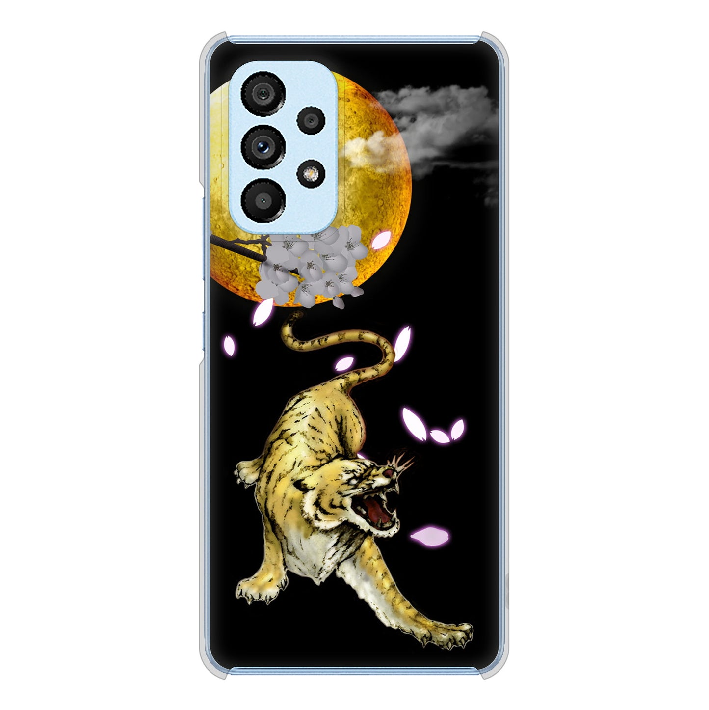 Galaxy A53 5G SC-53C docomo 高画質仕上げ 背面印刷 ハードケース 月とタイガー