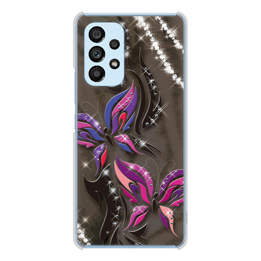 Galaxy A53 5G SC-53C docomo 高画質仕上げ 背面印刷 ハードケース 【1164 キラめくストーンと蝶】
