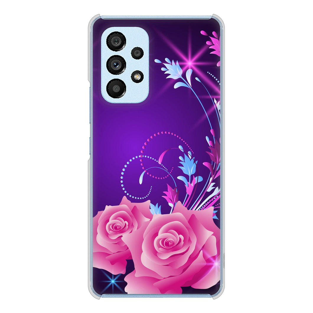 Galaxy A53 5G SC-53C docomo 高画質仕上げ 背面印刷 ハードケース ロマンチックなバラ