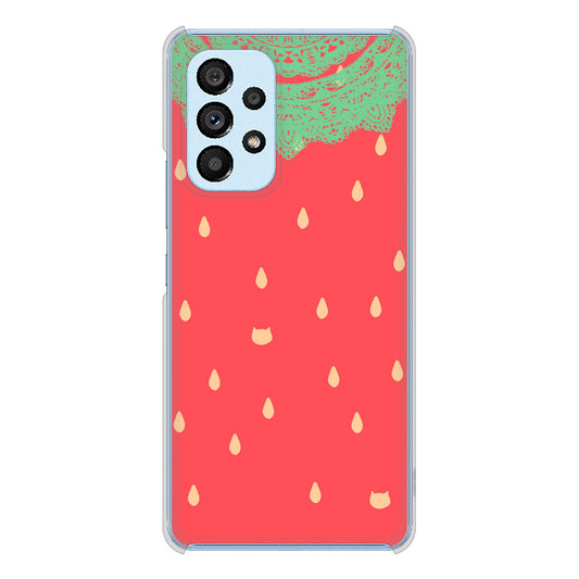 Galaxy A53 5G SC-53C docomo 高画質仕上げ 背面印刷 ハードケース 【MI800 strawberry ストロベリー】