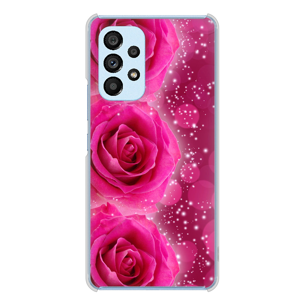 Galaxy A53 5G SC-53C docomo 高画質仕上げ 背面印刷 ハードケース 【VA815 3連のバラ】