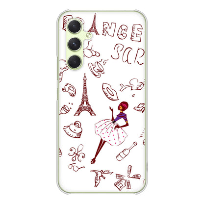 Galaxy A54 5G SC-53D docomo 高画質仕上げ 背面印刷 ハードケースLOVE フランス