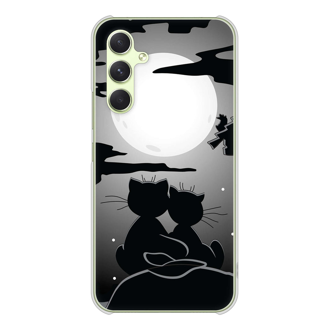 Galaxy A54 5G SC-53D docomo 高画質仕上げ 背面印刷 ハードケース夜とネコ