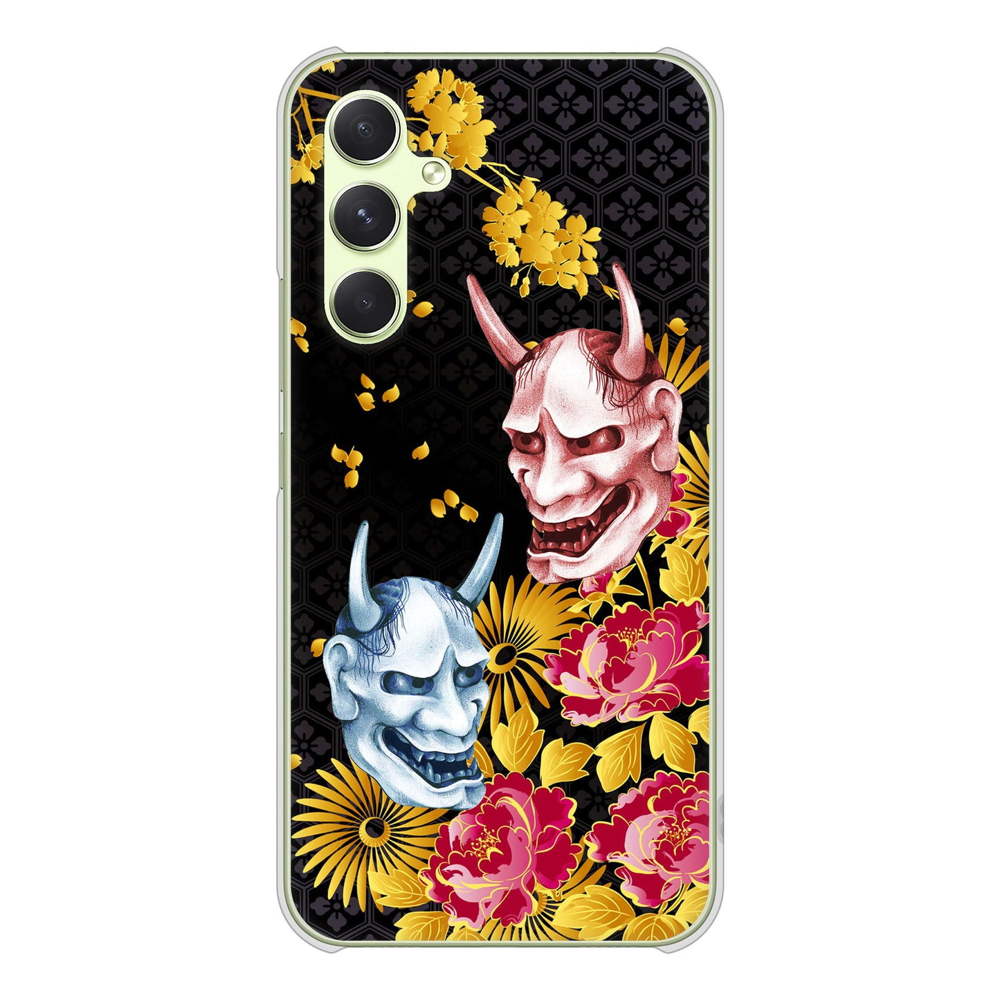 Galaxy A54 5G SC-53D docomo 高画質仕上げ 背面印刷 ハードケース 【1024 般若と牡丹2】