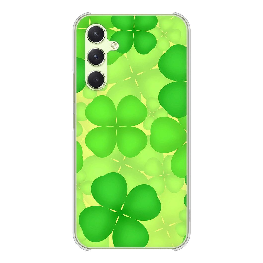 Galaxy A54 5G SC-53D docomo 高画質仕上げ 背面印刷 ハードケース 【1297 四つ葉のクローバー】