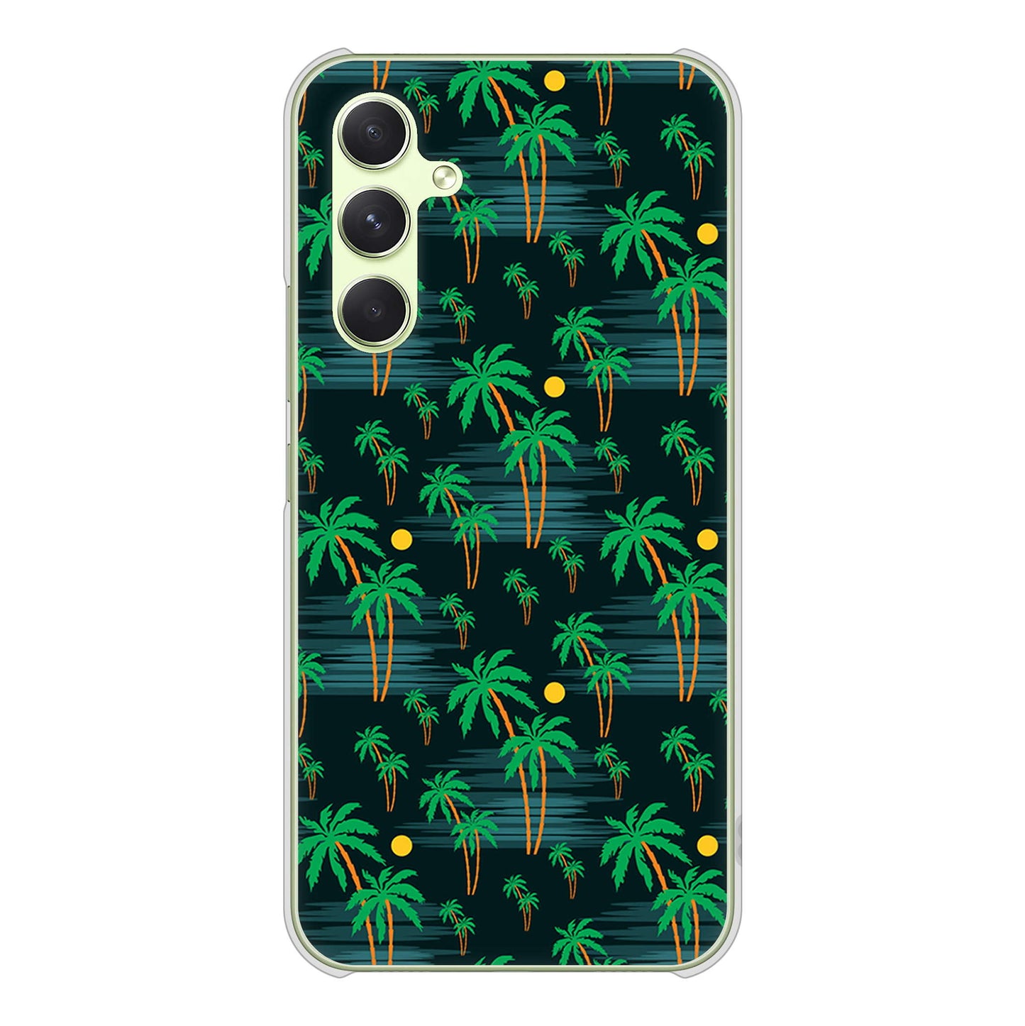 Galaxy A54 5G SC-53D docomo 高画質仕上げ 背面印刷 ハードケース 【1315 月夜とヤシ】