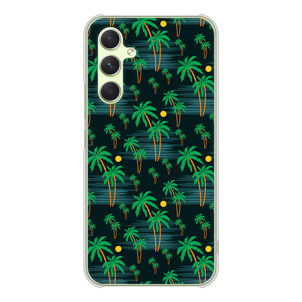 Galaxy A54 5G SC-53D docomo 高画質仕上げ 背面印刷 ハードケース 【1315 月夜とヤシ】