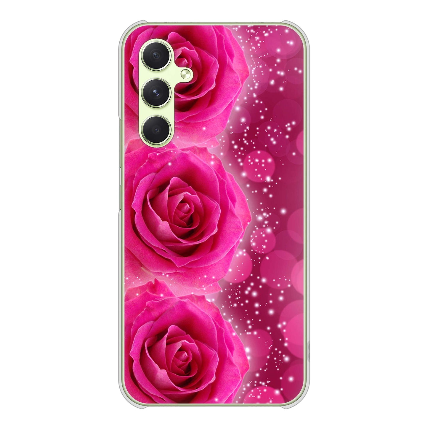 Galaxy A54 5G SC-53D docomo 高画質仕上げ 背面印刷 ハードケース 【VA815 3連のバラ】