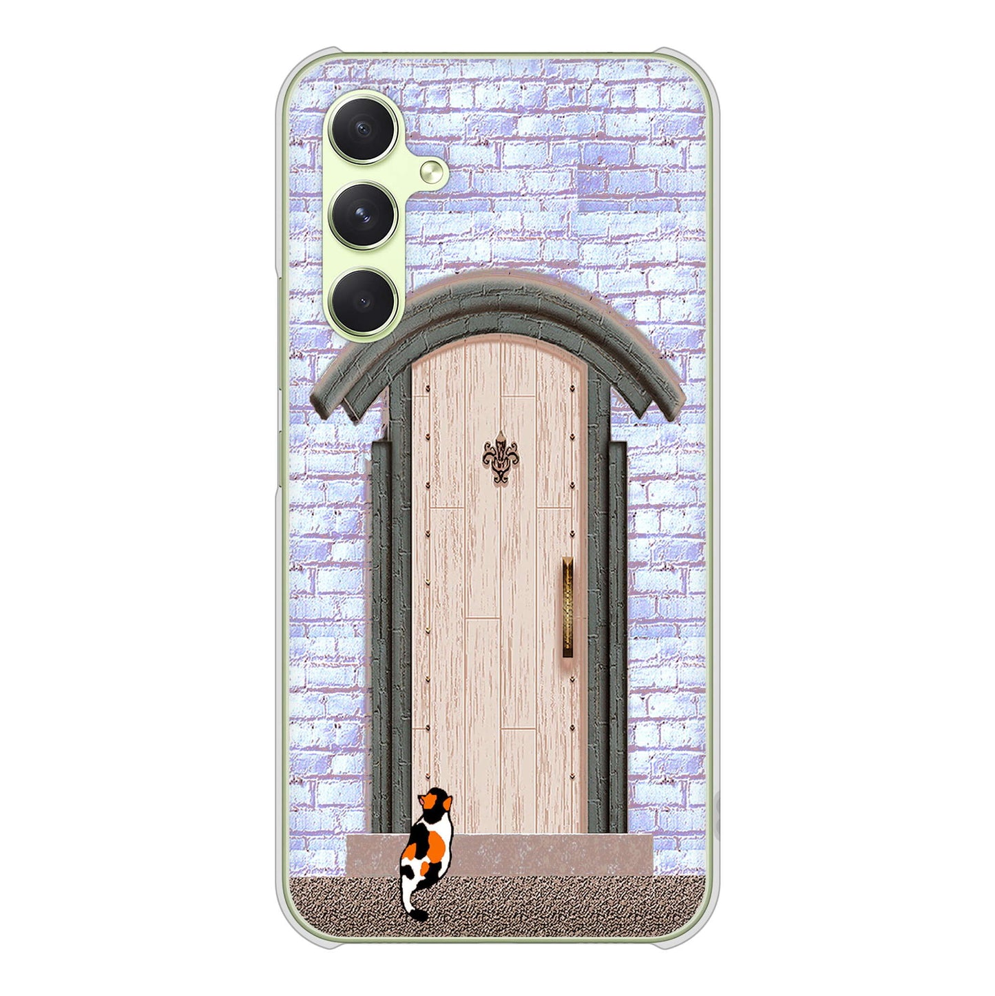 Galaxy A54 5G SC-53D docomo 高画質仕上げ 背面印刷 ハードケース猫とドア