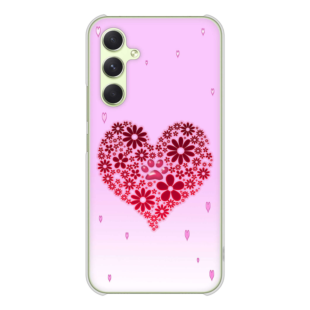 Galaxy A54 5G SC-53D docomo 高画質仕上げ 背面印刷 ハードケースハートと肉球