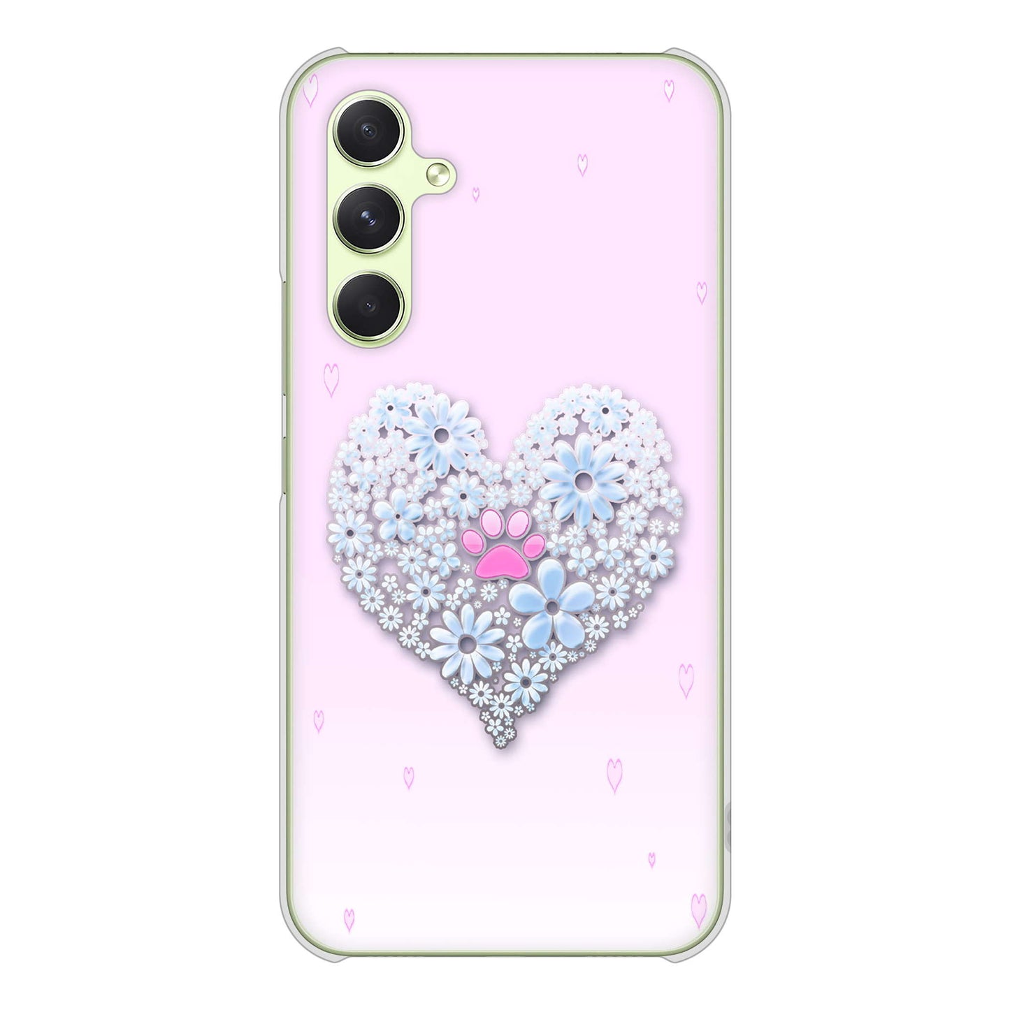 Galaxy A54 5G SC-53D docomo 高画質仕上げ 背面印刷 ハードケースハートと肉球