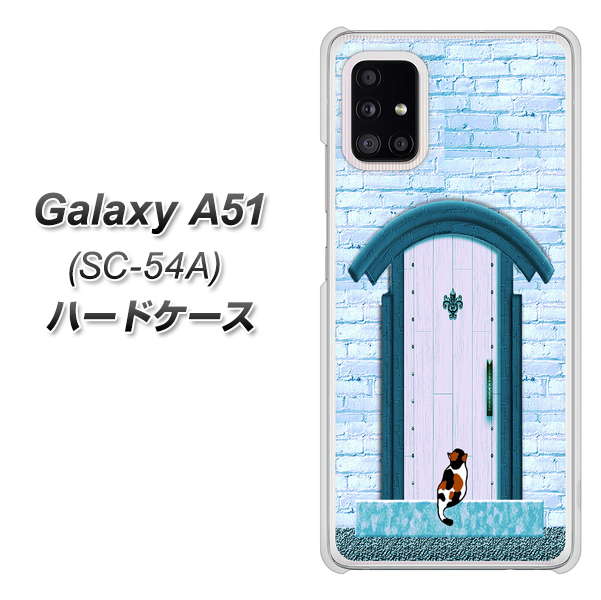 docomo ギャラクシーA51 SC-54A 高画質仕上げ 背面印刷 ハードケース【YA953 石ドア03 素材クリア】